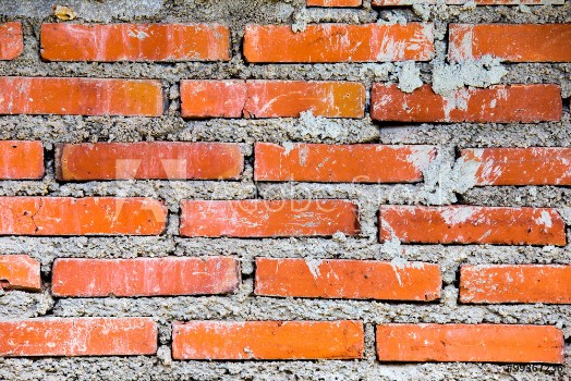 Picture of Old red brick wall texture
